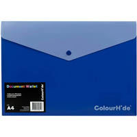colourhide document wallet pp a4 classic blue