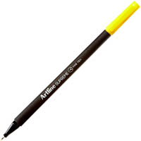 artline supreme fineliner pen 0.4mm yellow