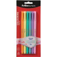 artline supreme fineliner pen 0.6mm assorted pack 6