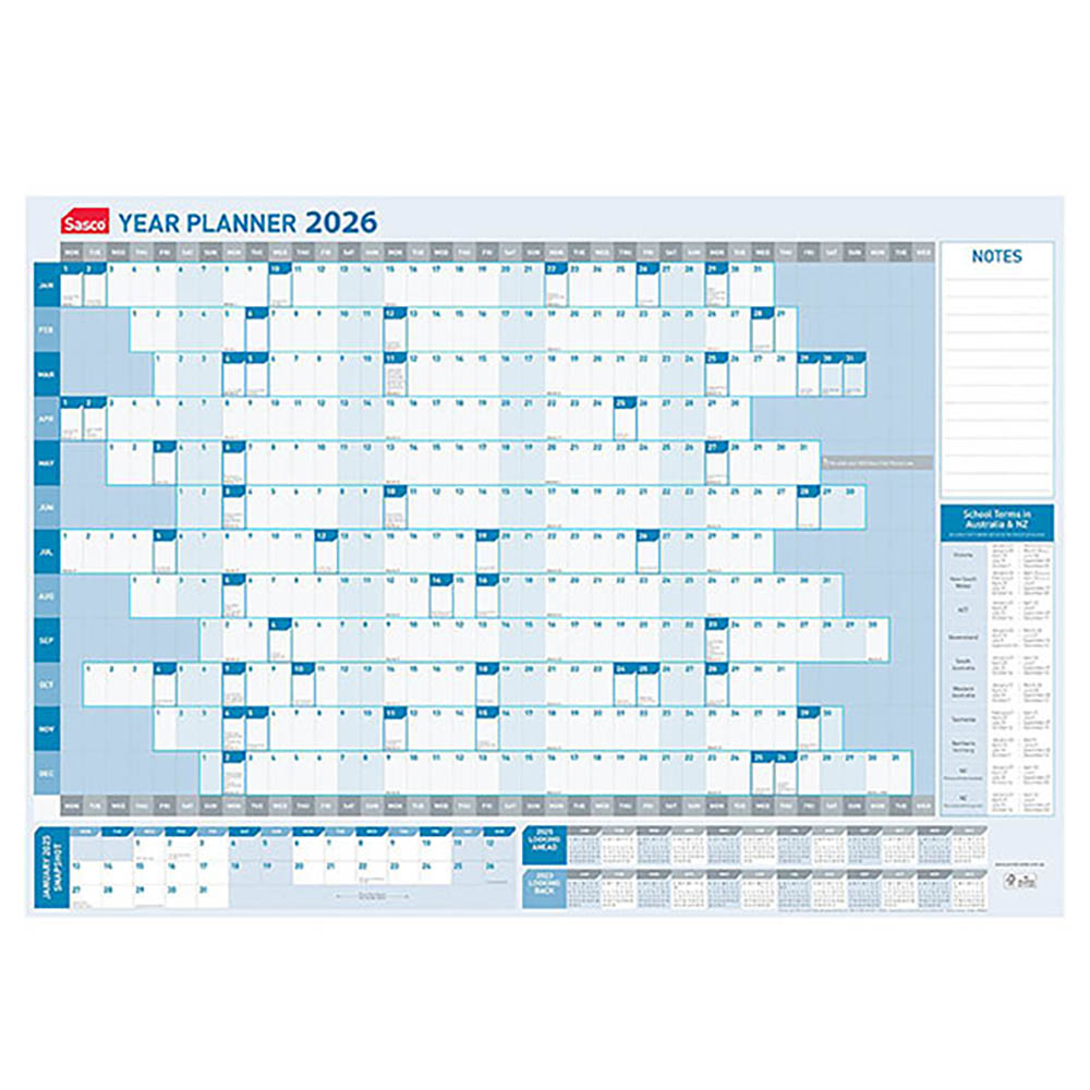 SASCO 10580 610 X 870MM YEAR PLANNER |  | 7019981