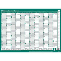 sasco 10597 green 500 x 700mm year planner