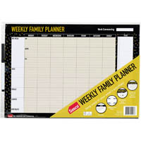 sasco undated erasable weekly family planner a3