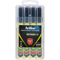 artline 70 permanent marker bullet 1.5mm black hard case pack 4