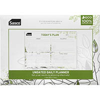 sasco eco undated daily planner 210 x 300mm