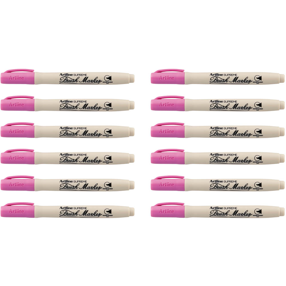 Image for ARTLINE SUPREME BRUSH MARKER 5MM PINK BOX 12 from Memo Office and Art