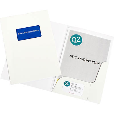 MARBIG PROFESSIONAL PRESENTATION FOLDER A4 GLOSS WHITE PACK 20 |  | 7011139i