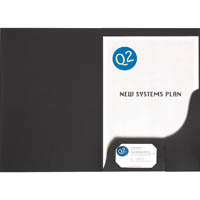 marbig professional presentation folder a4 matte black pack 20