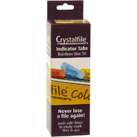 crystalfile indicator tabs rainbow box 50