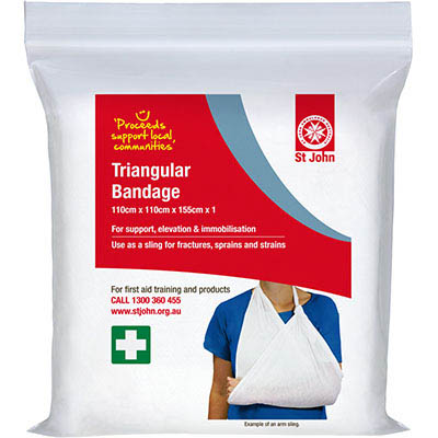 Image for ST JOHN TRIANGULAR BANDAGE 1100MM from Clipboard Stationers & Art Supplies