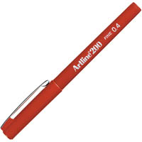 artline 200 fineliner pen 0.4mm dark red