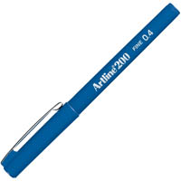 artline 200 fineliner pen 0.4mm royal blue