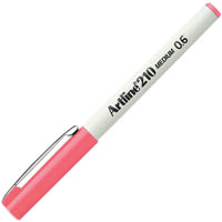 artline 210 fineliner pen 0.6mm pink