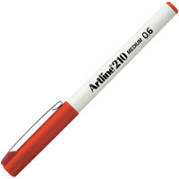 artline 210 fineliner pen 0.6mm dark red