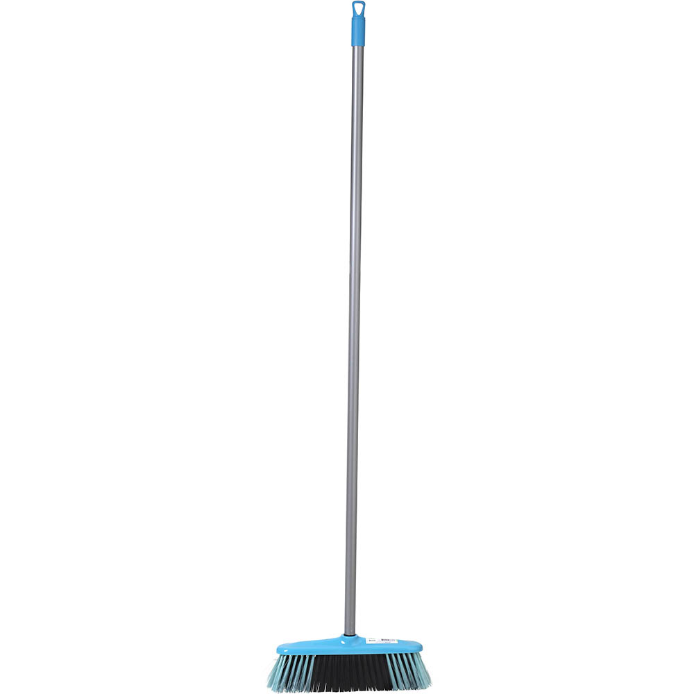 Image for CLEANLINK INDOOR METAL HANDLE BROOM 1200MM BLUE from Positive Stationery