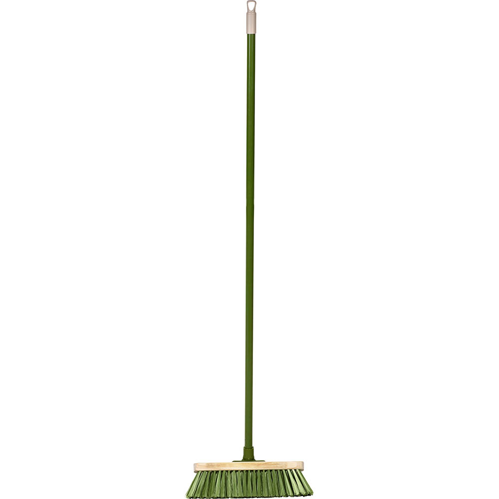 Image for CLEANLINK OUTDOOR METAL HANDLE BROOM 1200MM GREEN from ALLBIZ Office Supplies