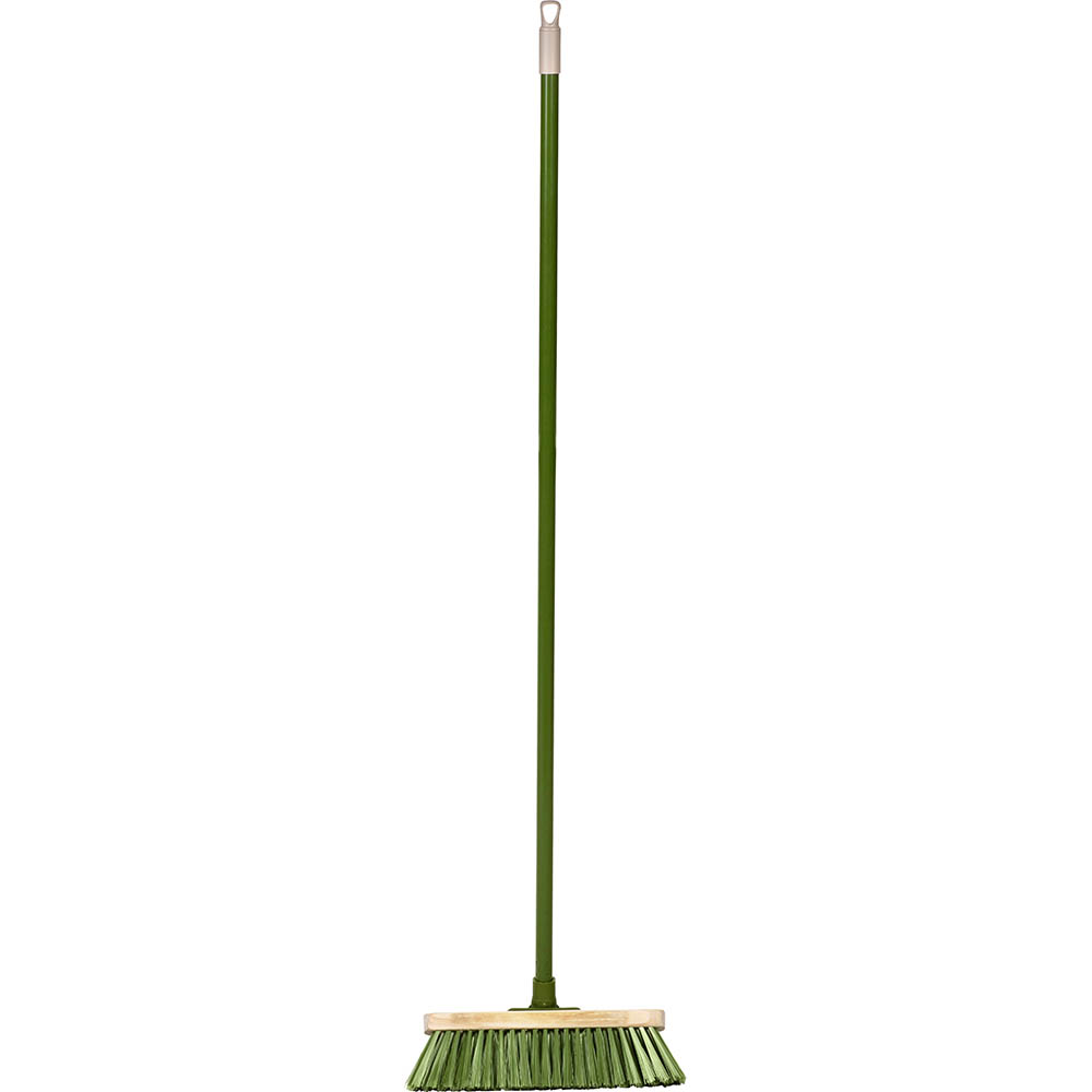 Image for CLEANLINK OUTDOOR METAL HANDLE BROOM 1200MM GREEN from Challenge Office Supplies