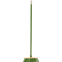cleanlink outdoor metal handle broom 1200mm green