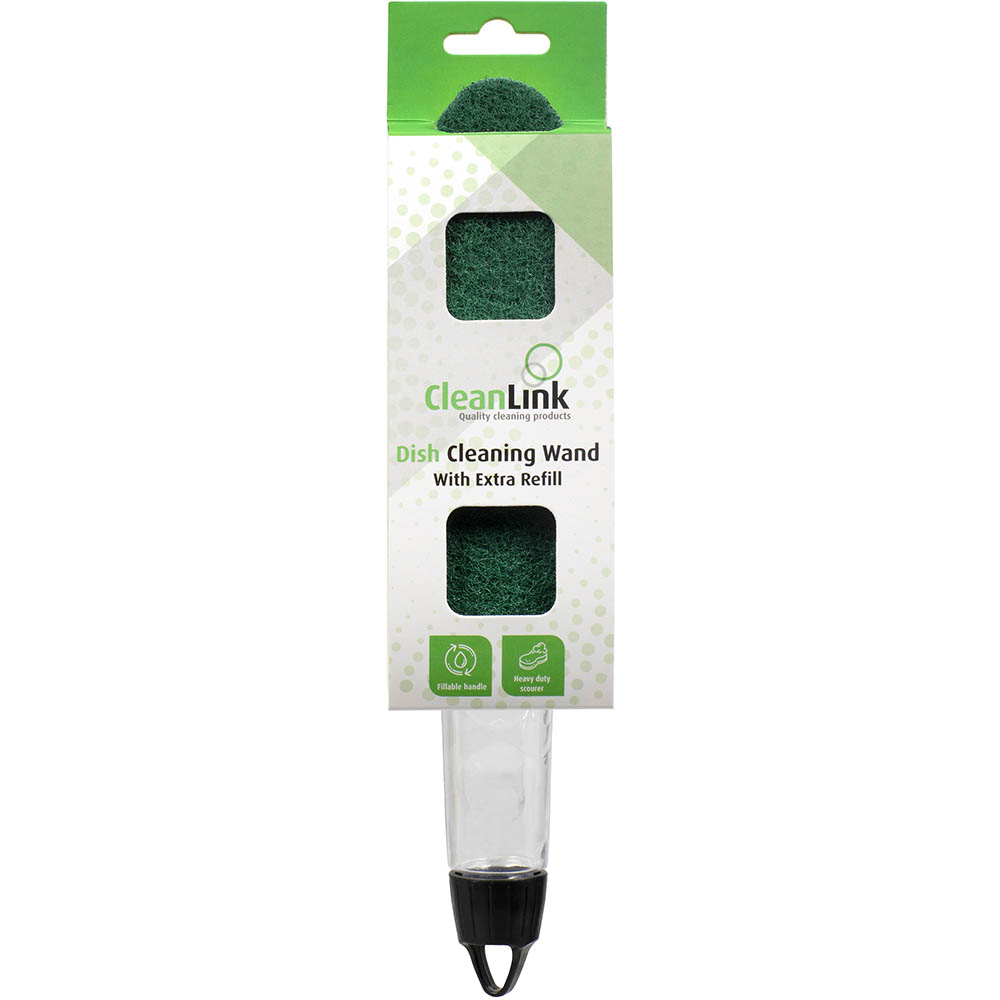 Image for CLEANLINK DISH WAND WITH REFILL CLEAR/BLACK from BusinessWorld Computer & Stationery Warehouse