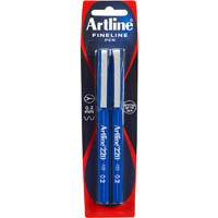 artline 220 fineliner pen 0.2mm blue pack 2