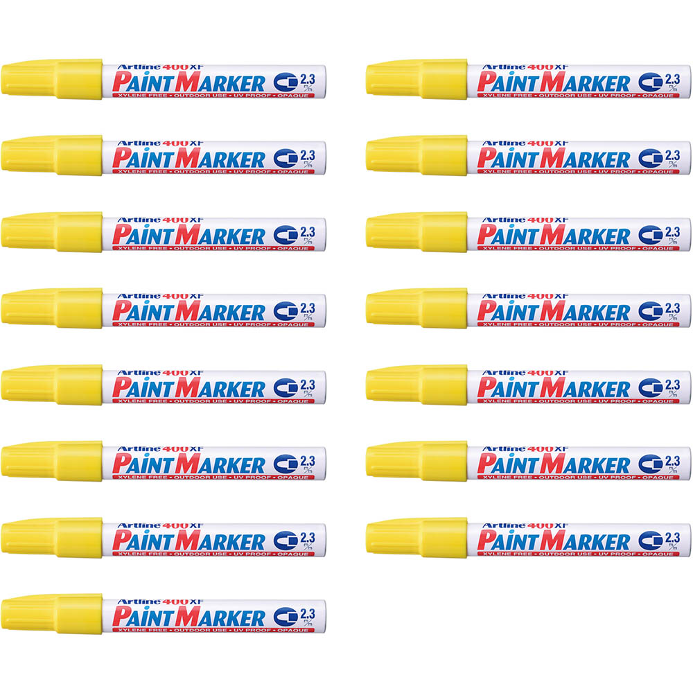 Image for ARTLINE 400 PAINT MARKER BULLET 2.3MM YELLOW BOX 15 from Office Fix - WE WILL BEAT ANY ADVERTISED PRICE BY 10%