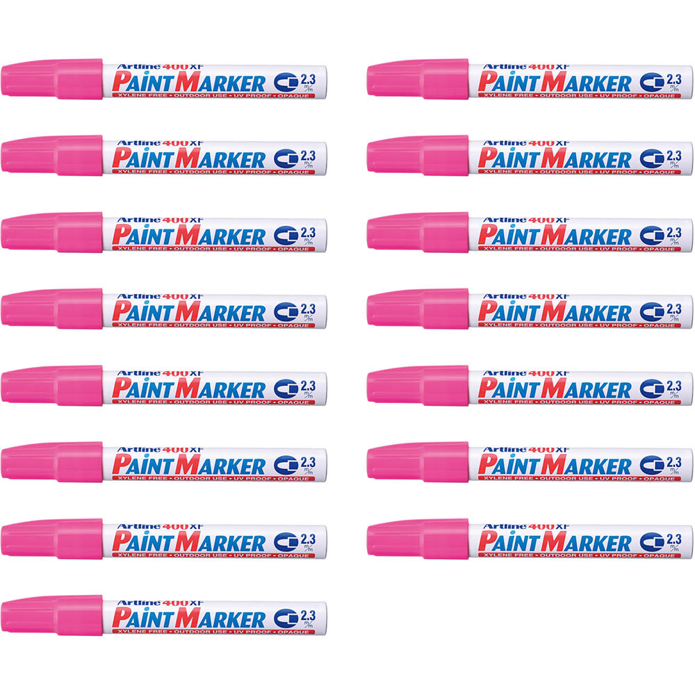 Image for ARTLINE 400 PAINT MARKER BULLET 2.3MM PINK BOX 15 from Office Fix - WE WILL BEAT ANY ADVERTISED PRICE BY 10%