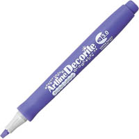 artline decorite pastel marker pen chisel 3.0mm purple