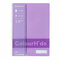 colourhide notebook 120 pages a4 lavender