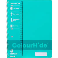 colourhide lecture notebook 140 page a4 aqua