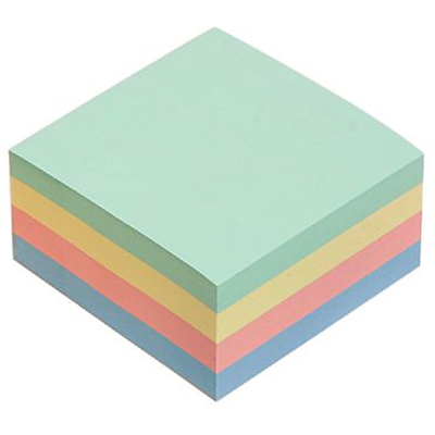Image for MARBIG CUBE NOTES 400 SHEETS 75 X 75MM ASSORTED PASTEL from Office Heaven
