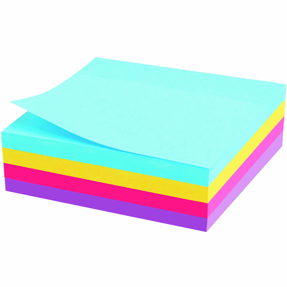 Image for MARBIG CUBE NOTES 320 SHEETS 75 X 75MM ASSORTED RAINBOW from Office Heaven