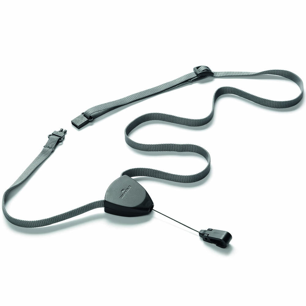 Image for DURABLE TEXTILE LANYARD FLEX BADGE BLACK from BusinessWorld Computer & Stationery Warehouse