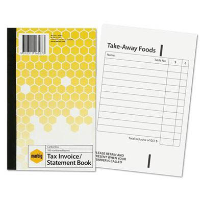Image for MARBIG TAX INVOICE STATEMENT BOOK 100 LEAF 125 X 200MM from Clipboard Stationers & Art Supplies