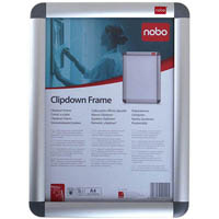 nobo aluminium frame clipdown a4 silver 210 x 297mm