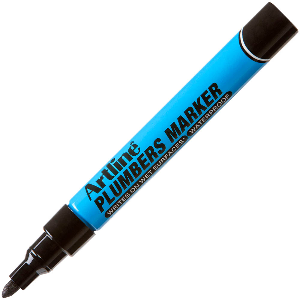 Image for ARTLINE PLUMBERS PERMANENT MARKER BULLET 1.5MM BLACK from That Office Place PICTON