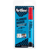 artline plumbers permanent marker bullet 1.5mm red hangsell