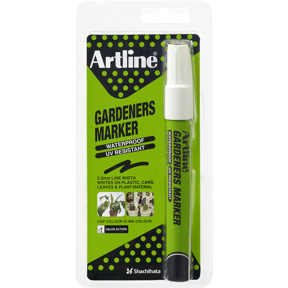 Image for ARTLINE GARDENERS PERMANENT MARKER BULLET 1.5MM WHITE HANGSELL from That Office Place PICTON
