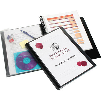 Image for MARBIG PRO SERIES DISPLAY BOOK REFILLABLE WITH WALLET 20 POCKET A4 BLACK from Memo Office and Art