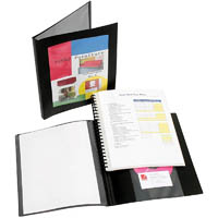 marbig pro series display book refillable with frame 20 pocket a4 black