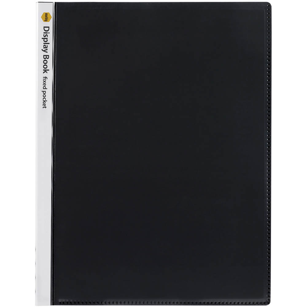 Image for MARBIG DISPLAY BOOK NON-REFILABLE INSERT COVER 20 POCKET A4 CLEAR/BLACK from BusinessWorld Computer & Stationery Warehouse