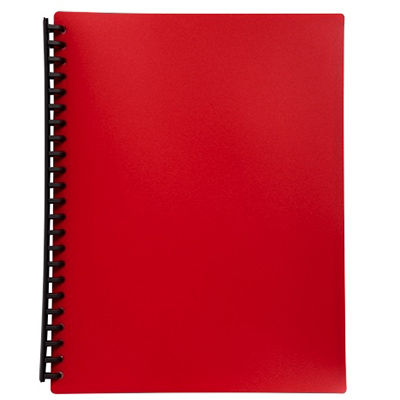 Image for MARBIG DISPLAY BOOK REFILLABLE 20 POCKET A4 RED from Prime Office Supplies