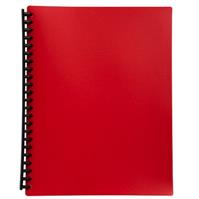 marbig display book refillable 20 pocket a4 red