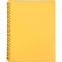 marbig display book refillable 20 pocket a4 yellow
