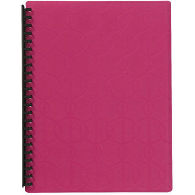 Image for MARBIG DISPLAY BOOK REFILLABLE 20 POCKET A4 PINK from BusinessWorld Computer & Stationery Warehouse