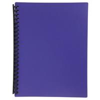 marbig display book refillable 20 pocket a4 purple