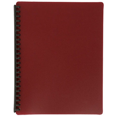 Image for MARBIG DISPLAY BOOK REFILLABLE 20 POCKET A4 MAROON from Clipboard Stationers & Art Supplies