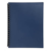 marbig display book refillable 20 pocket a4 dark blue