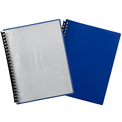 Image for MARBIG DISPLAY BOOK REFILLABLE 20 POCKET A4 CLEAR/BLUE from ONET B2C Store