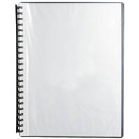 marbig display book refillable 20 pocket a4 clear/black