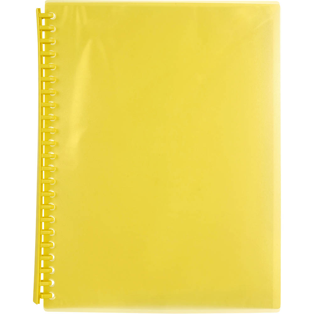 Image for MARBIG DISPLAY BOOK REFILLABLE 20 POCKET A4 SUMMER YELLOW from Memo Office and Art