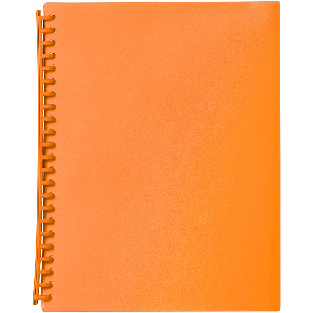 Image for MARBIG DISPLAY BOOK REFILLABLE 20 POCKET A4 ORANGE from Memo Office and Art